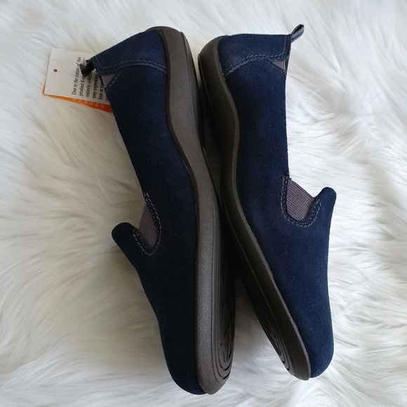 Sporto Navy Suede Extreme Comfort Demi Flats - Picture 4 of 6